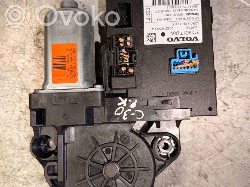 Volvo C30 Silnik regulatora szyby drzwi przednich 