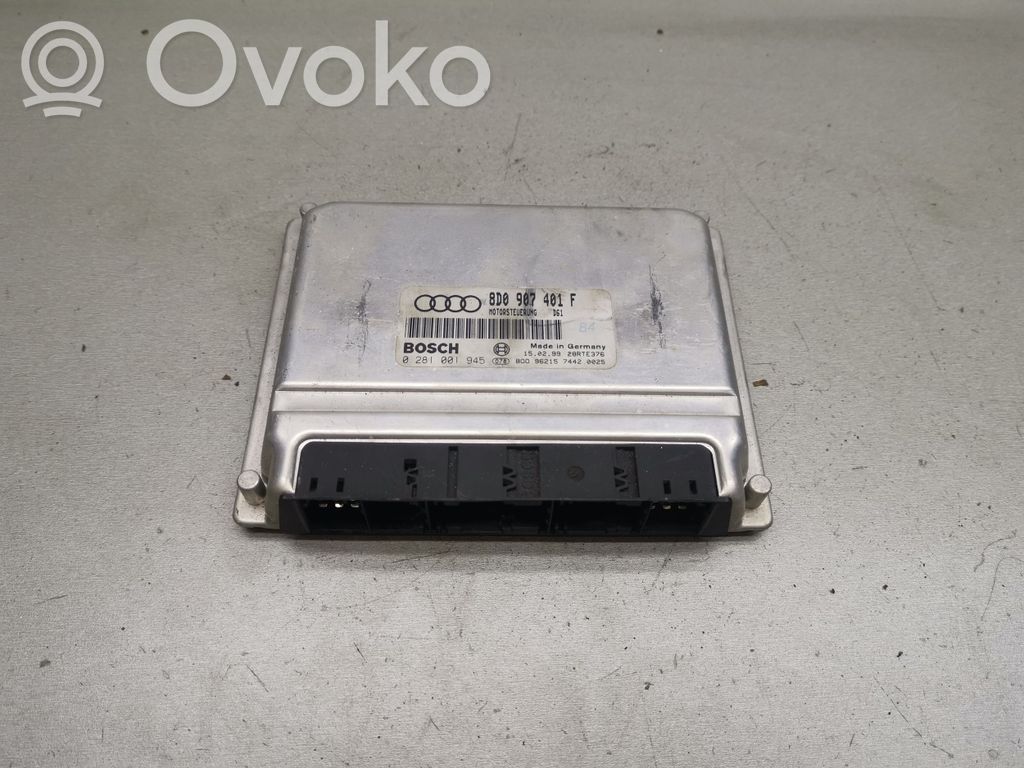 Unidad de control/módulo del motor   8D0907401F,0281001945