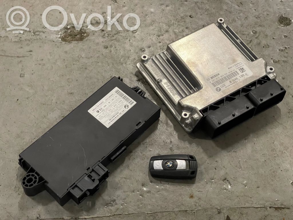 BMW 5 E60 E61 Komputer / Sterownik ECU i komplet kluczy 