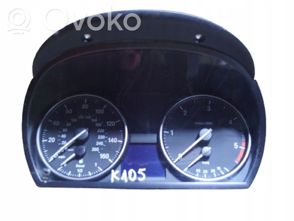 BMW 3 E90 E91 Spidometrs (instrumentu panelī) 