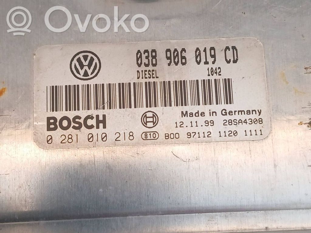 Engine control unit/module   038906019CD,0281010218,28SA4306