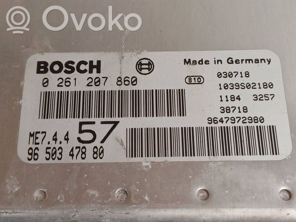 Citroen C3 Pluriel Engine control unit/module 