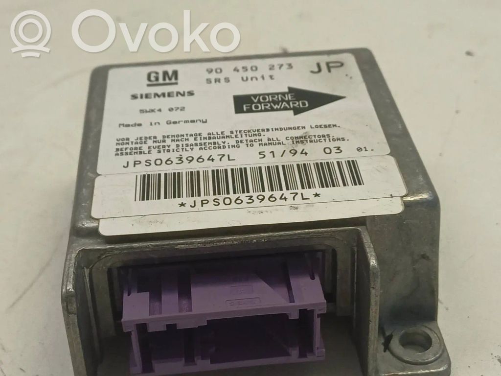 Opel Astra F Turvatyynyn ohjainlaite/moduuli 