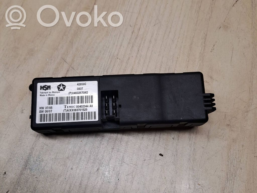 Module de commande de siège   04602670AD,42859C,00402344A8,AXXX083701529