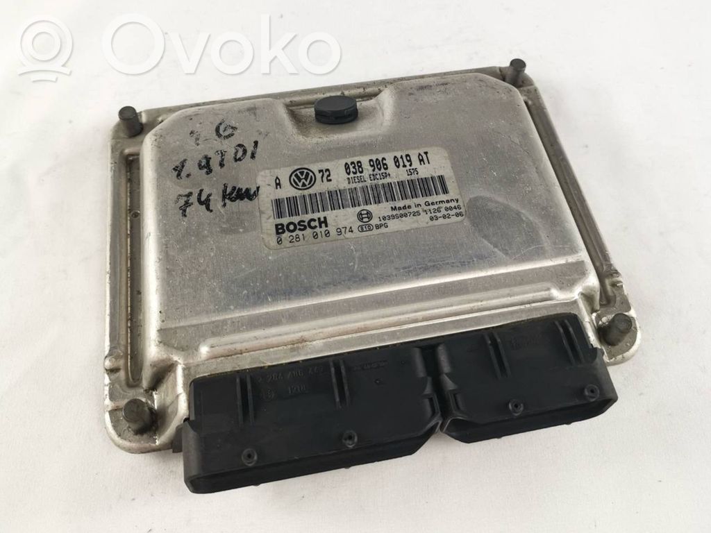 Engine control unit/module   038906019AT,1039S00725,0281010974