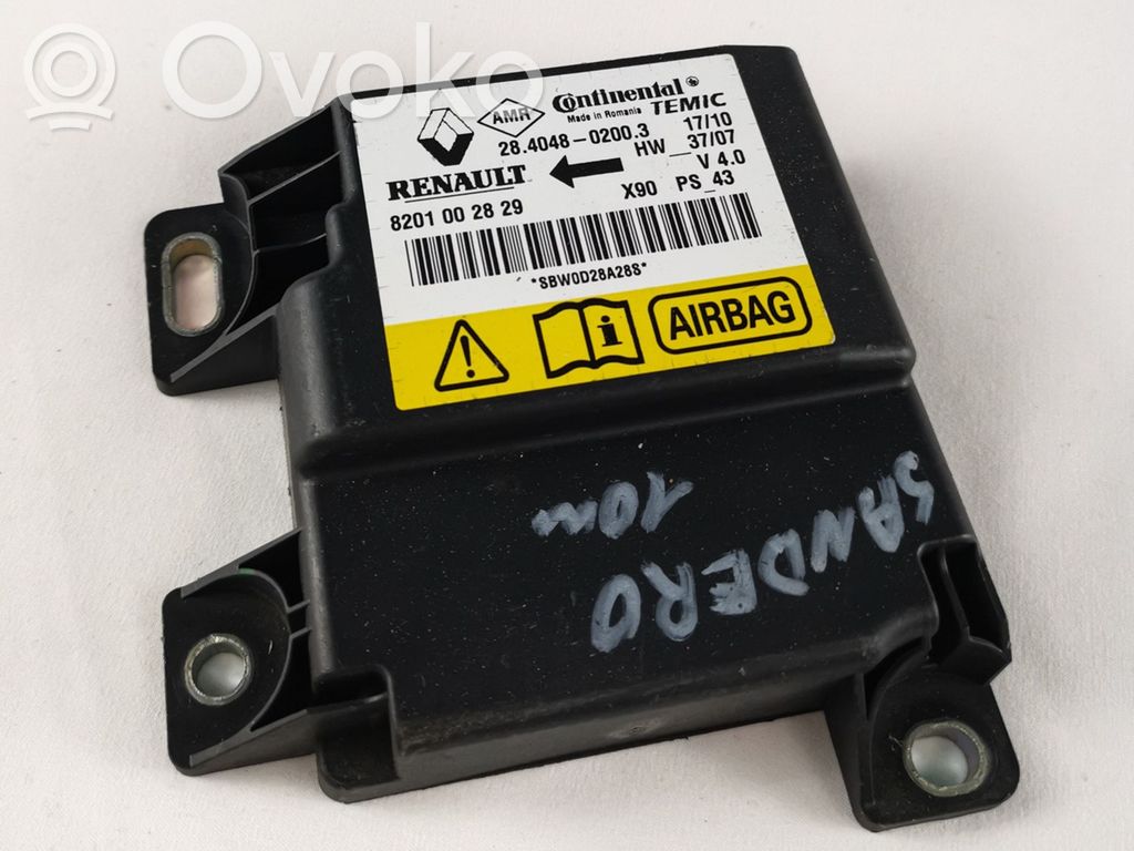 Dacia Sandero Airbag control unit/module 