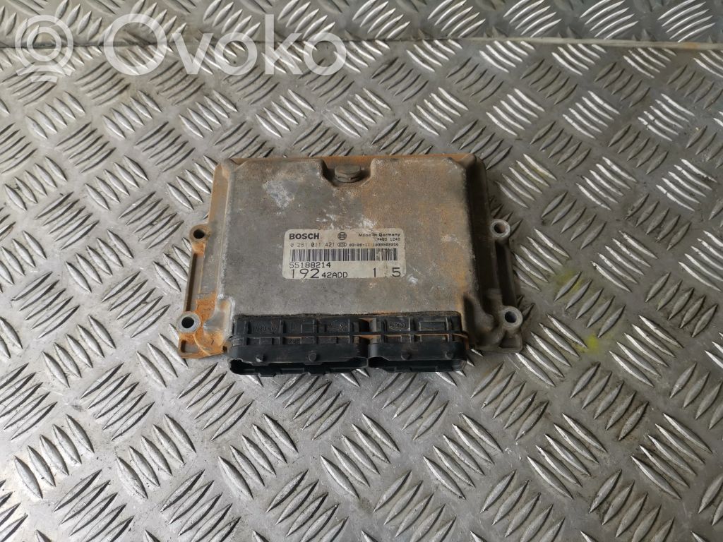Engine control unit/module   0281011421,55188214,19242ADD