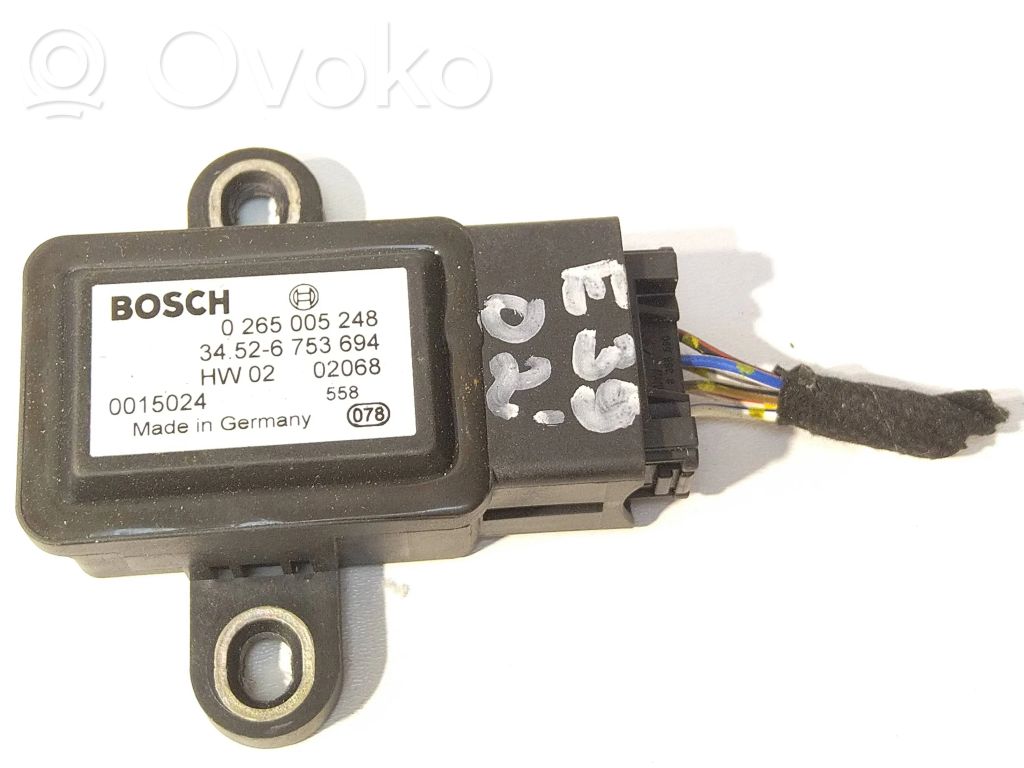 ESP acceleration yaw rate sensor   34526753694,0265005248