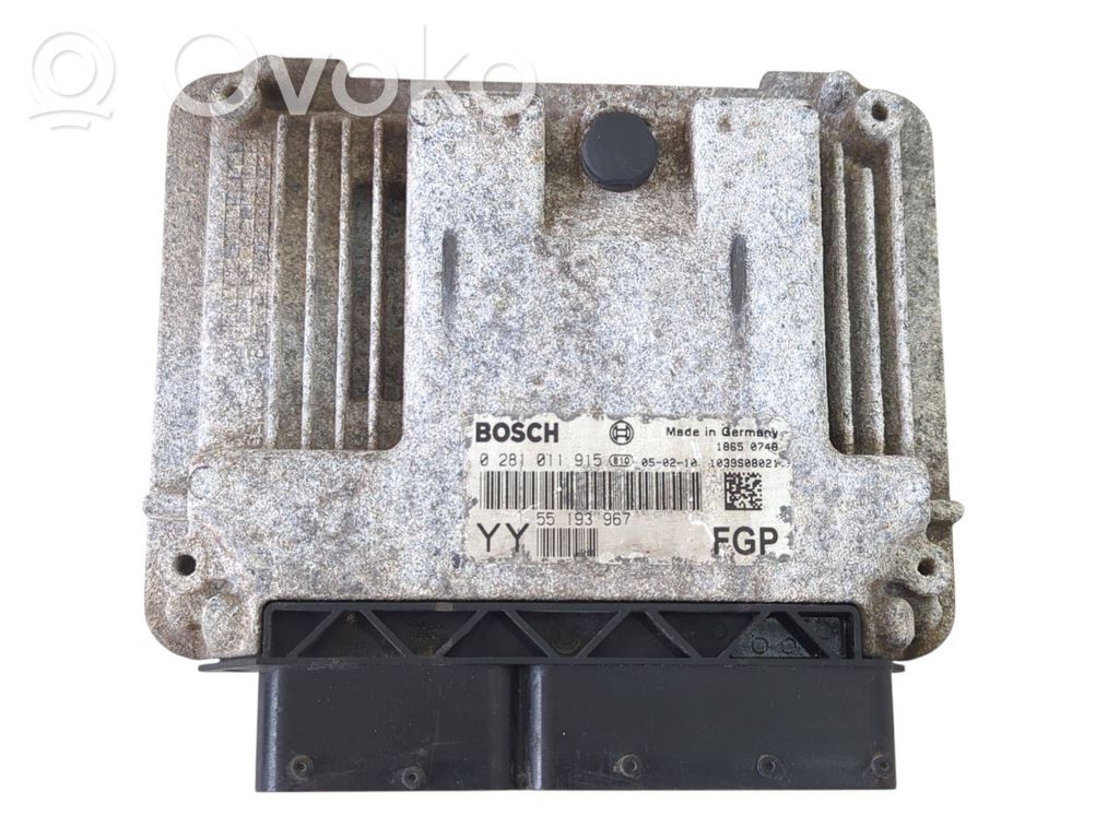 Engine control unit/module   0281011915,55193967,1039S08021