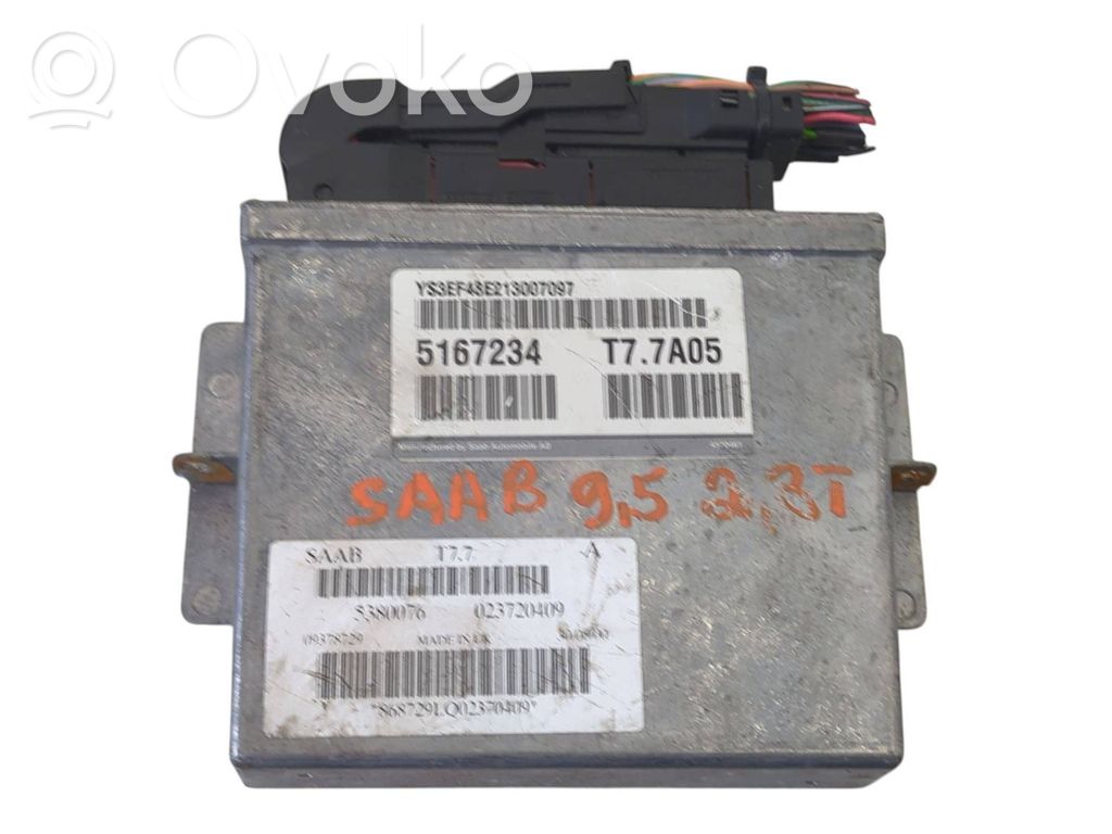 Engine control unit/module   5167234,T77A05,YS3EF48E213007097,023720409,09378729,5380076