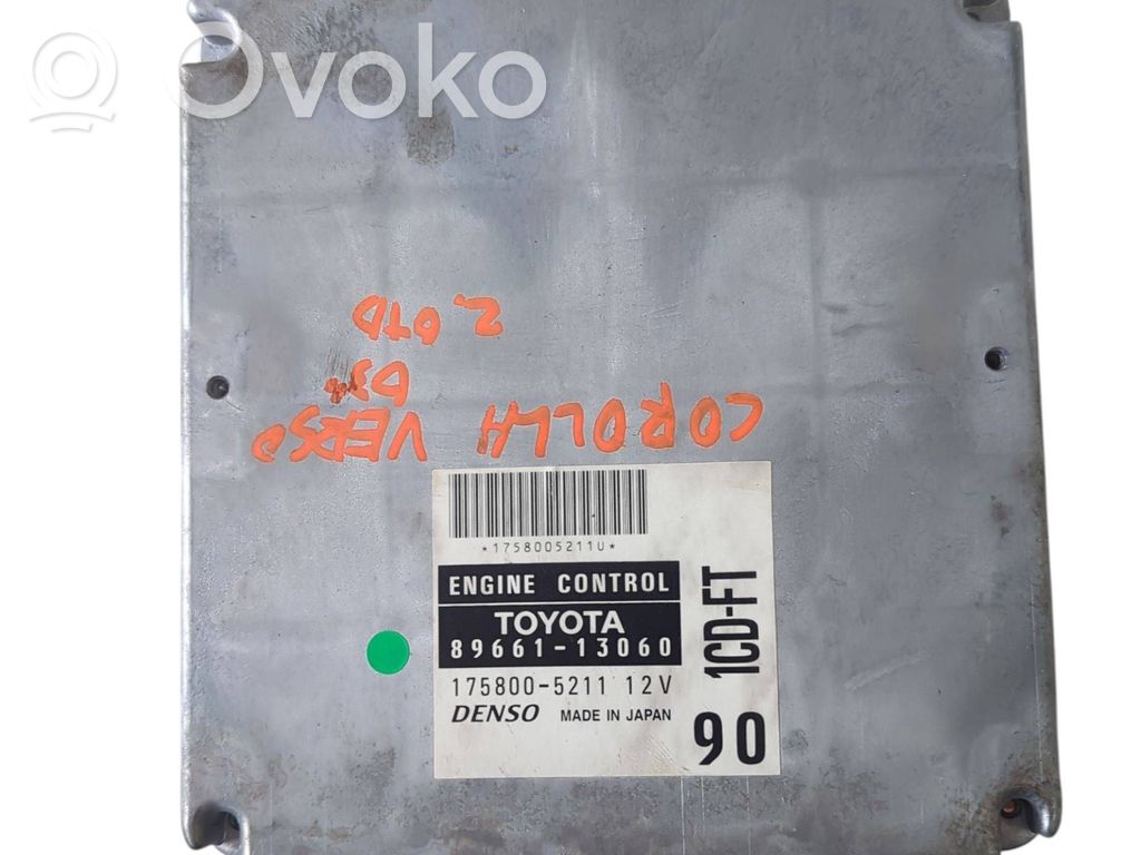 Toyota Corolla Verso E121 Engine control unit/module 