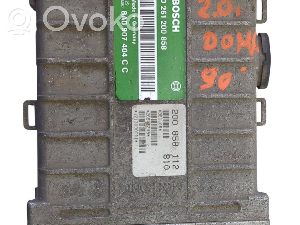 Engine control unit/module   0261200858,8A0907404CC,200858112