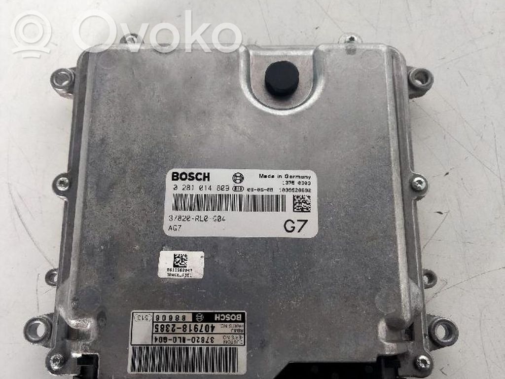 Engine control unit/module   0281014809,37820RL0G04,37820RL0G04