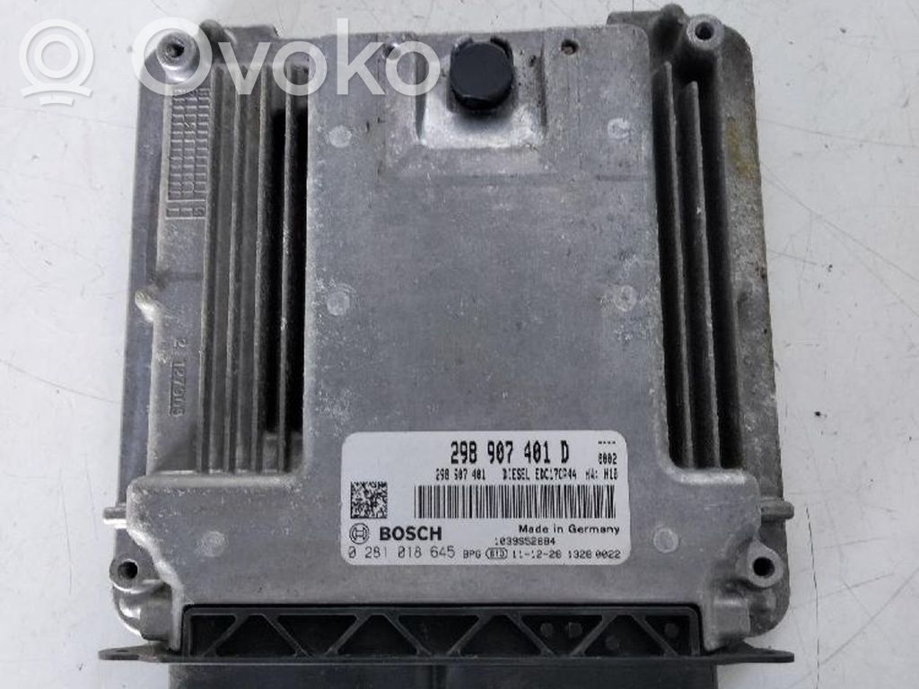 Engine control unit/module   0281018645,298907401D