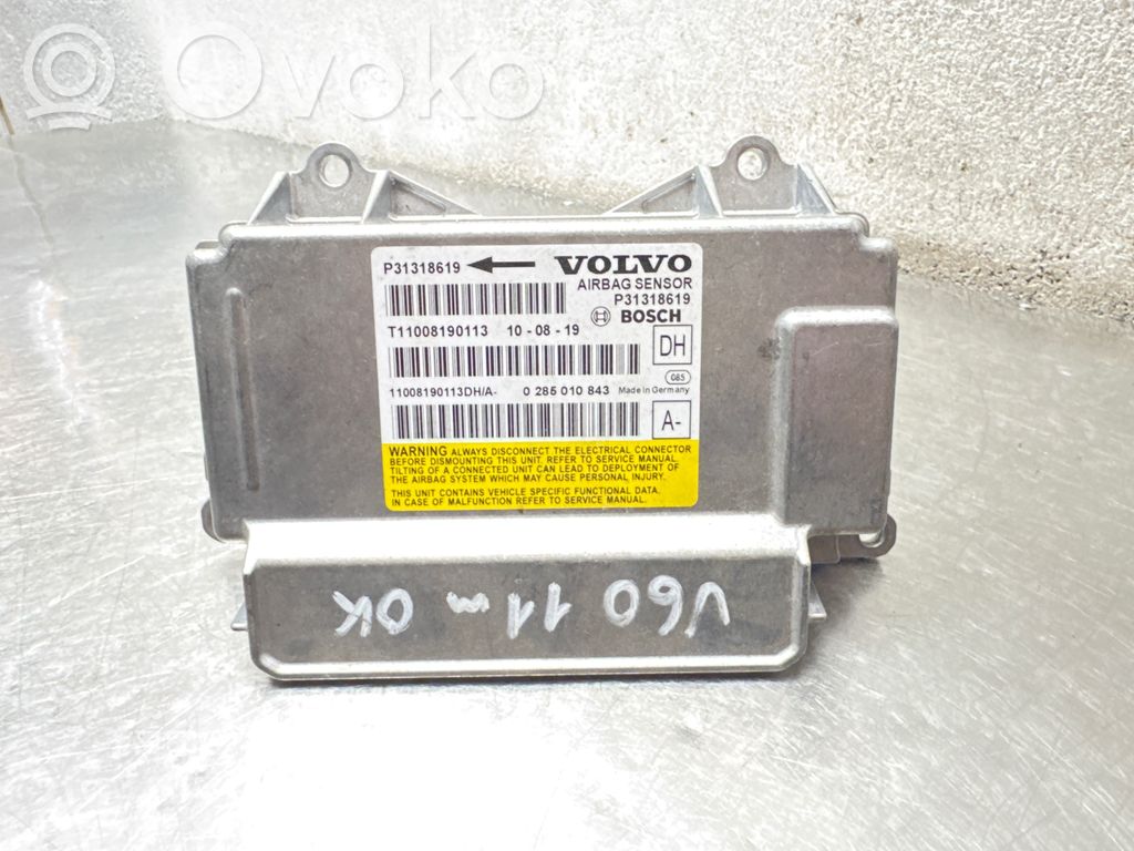 Volvo S60 Airbag control unit/module 