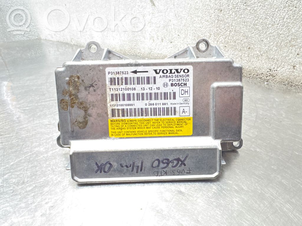 Volvo XC60 Unitate/modul de comandă airbaguri 