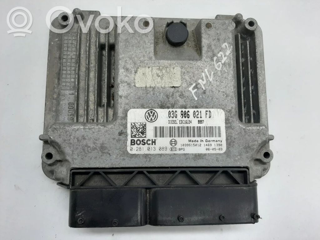 Engine control unit/module   0281013089,03G906021FD
