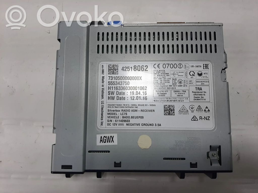 Opel Astra K Panel / Radioodtwarzacz CD/DVD/GPS 