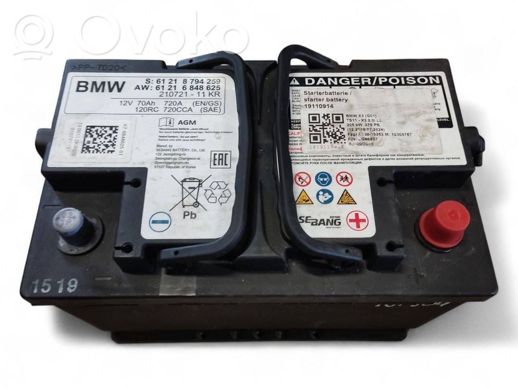 BMW X3 G01 Batería de coche 
