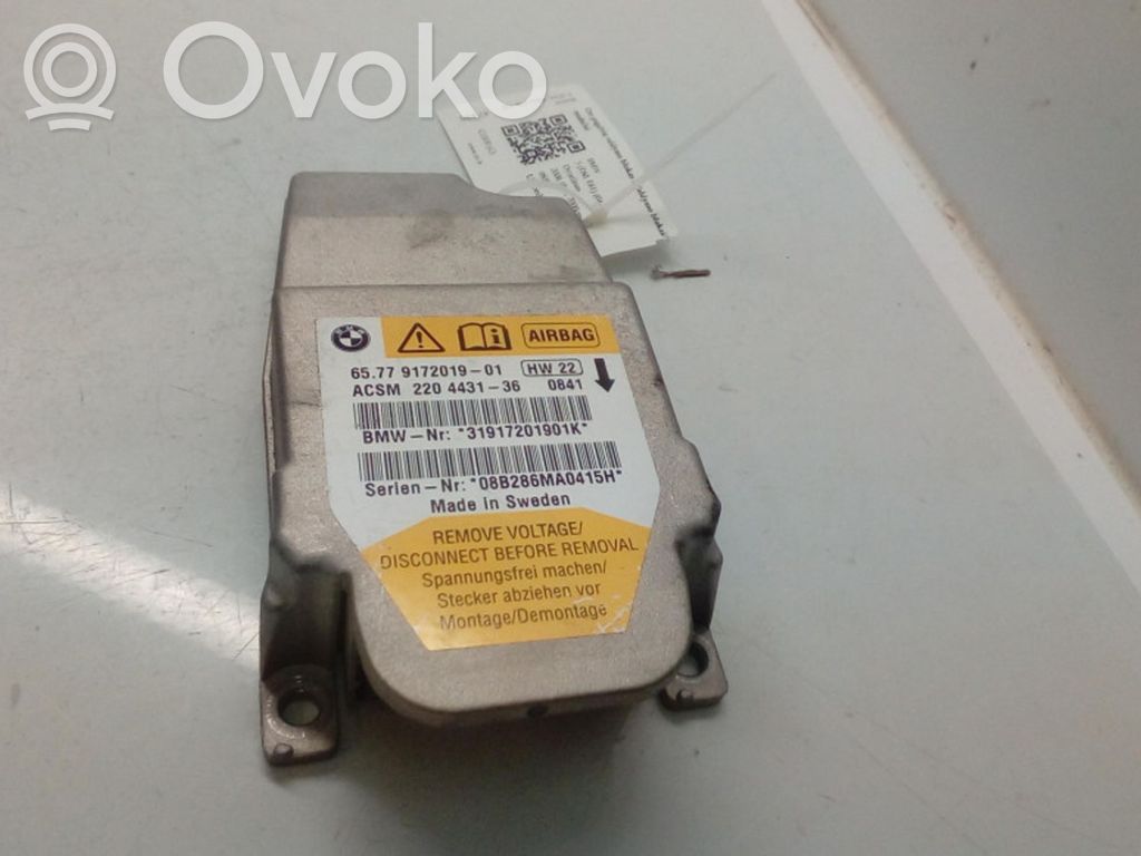 Airbag control unit/module   6577917201901,220443136