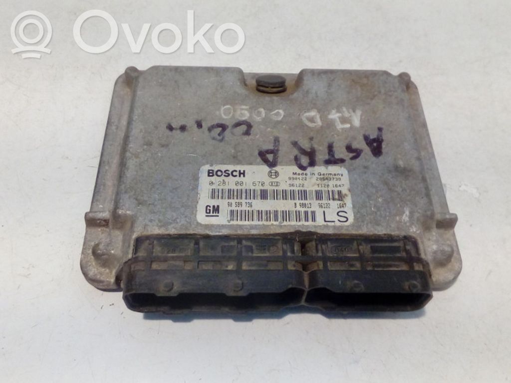 Engine control unit/module   0281001670,90589736,90589736LS