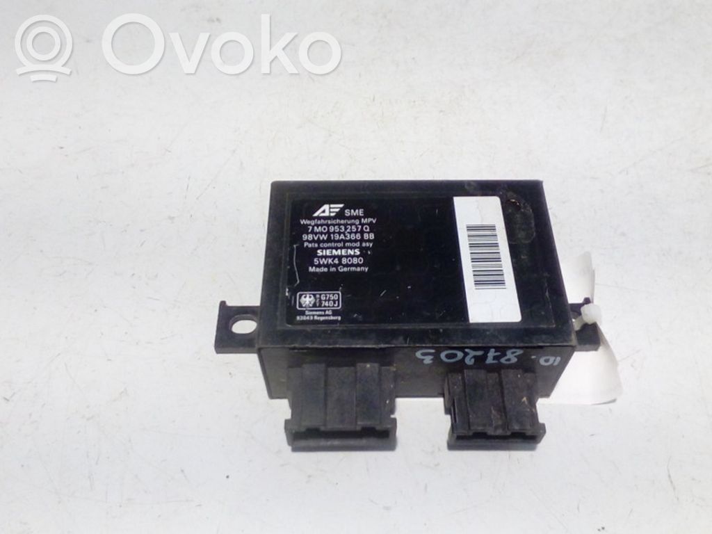Immobilizer control unit/module   7M0953257Q,98VW19A366BB,5WK48080