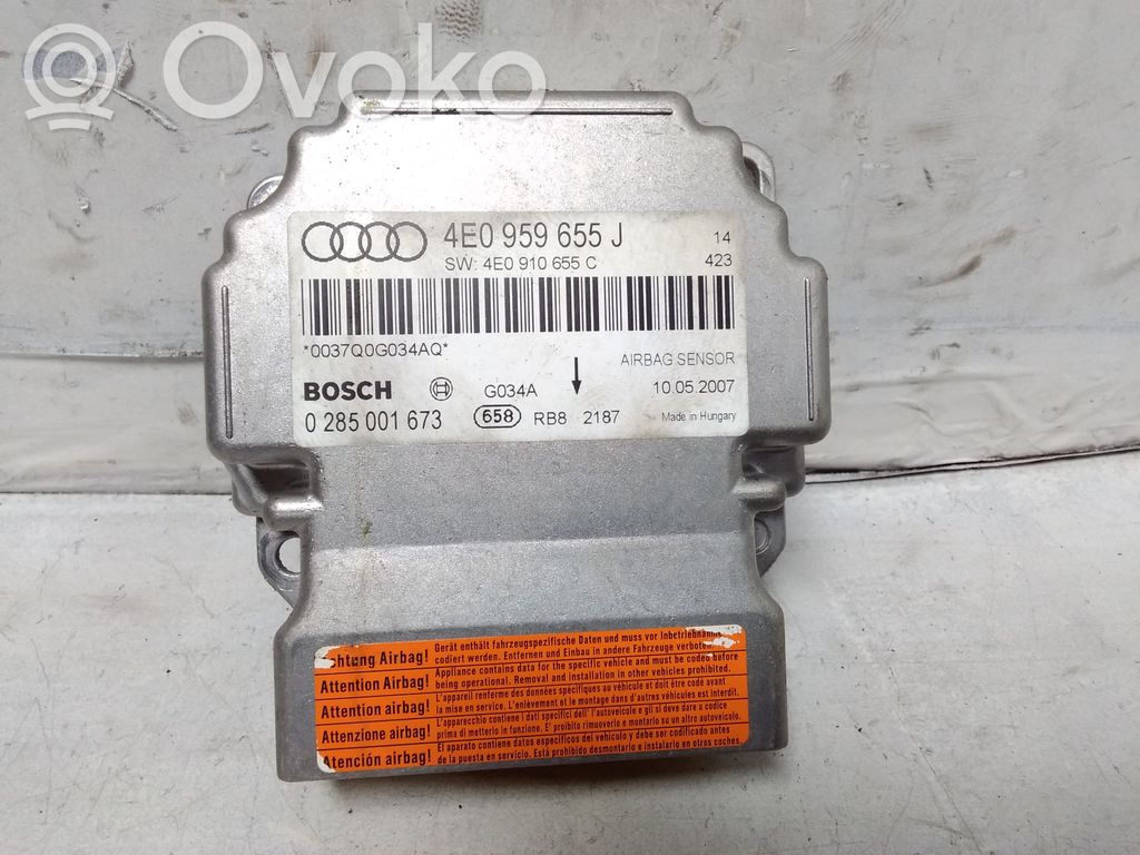 Audi A8 S8 D3 4E Airbag control unit/module 
