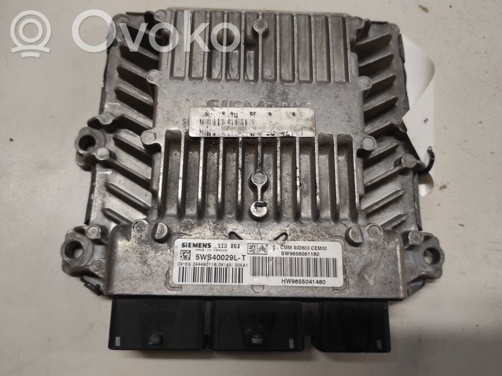 Engine control unit/module   5WS40029LT,SW9656061180,HW9655041480