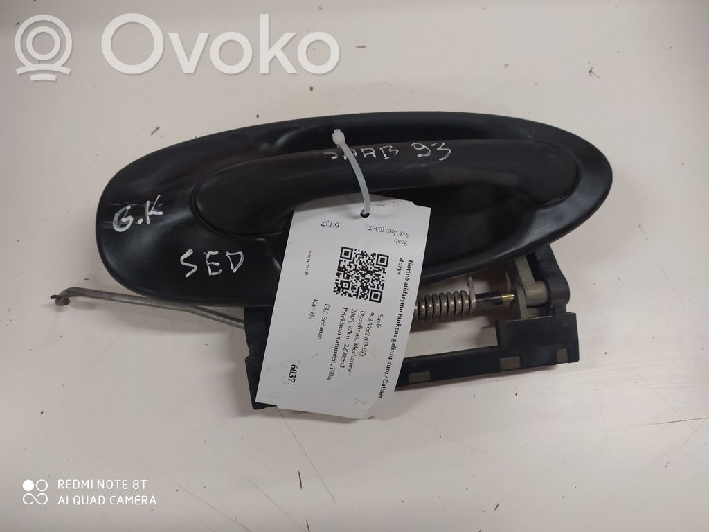 Saab 9-3 Ver2 Takaoven ulkokahva 