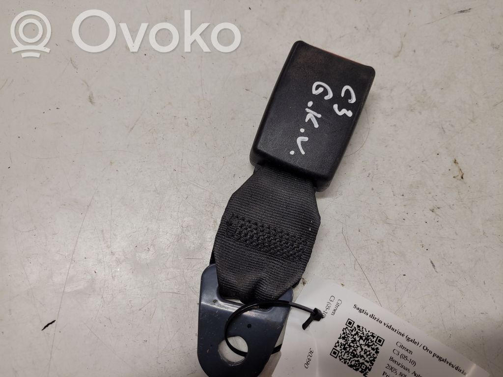 Citroen C3 Hebilla del cinturón del medio (trasero) 