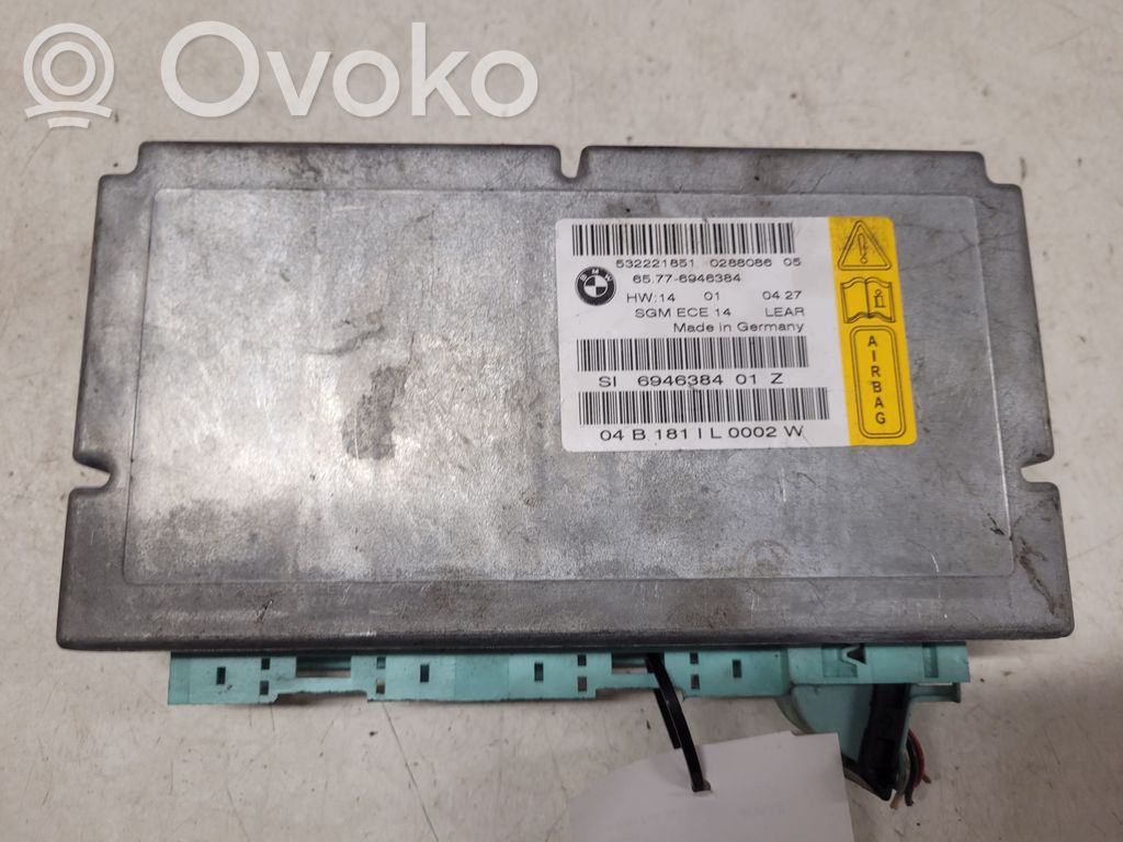 BMW 5 E60 E61 Gaisa spilvenu vadības bloks 