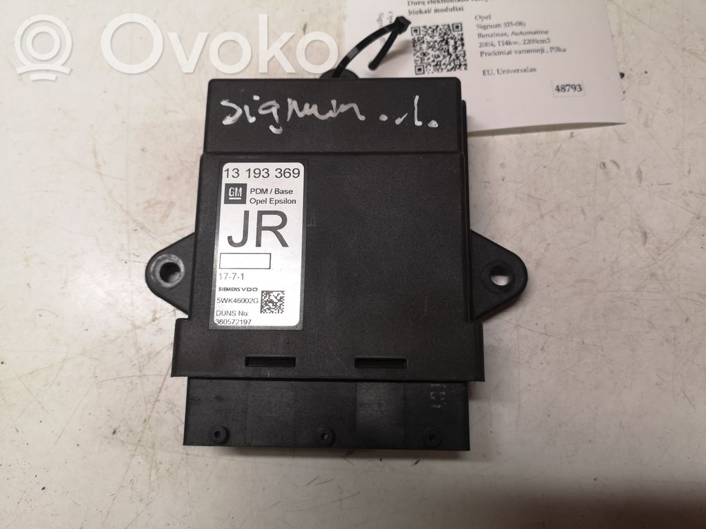 Opel Signum Door control unit/module 