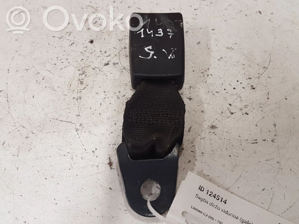 Citroen C3 Hebilla del cinturón del medio (trasero) 