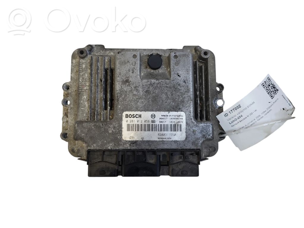 Engine control unit/module   0281012058,8200311550