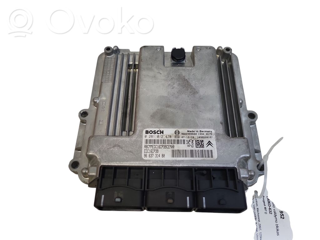 Peugeot 407 Engine control unit/module 