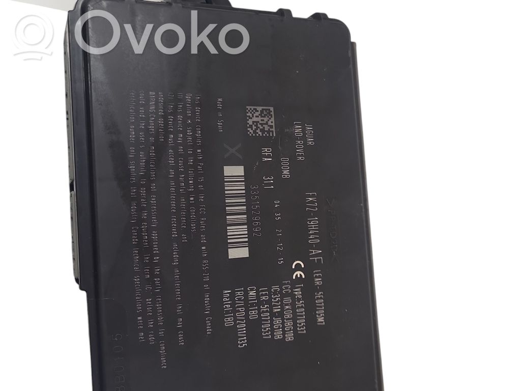 Jaguar XE Keyless (KESSY) go control unit/module 
