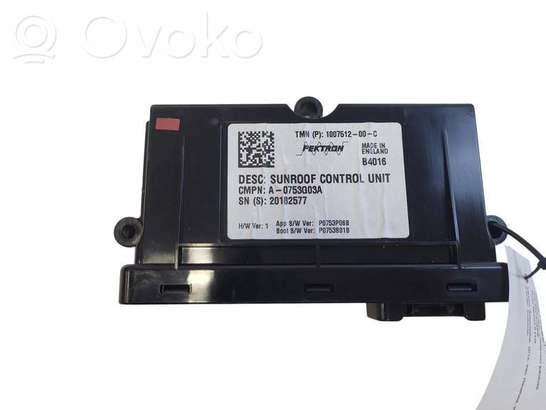 Unité de commande / module de toit ouvrant   100751200C,A0753G03A