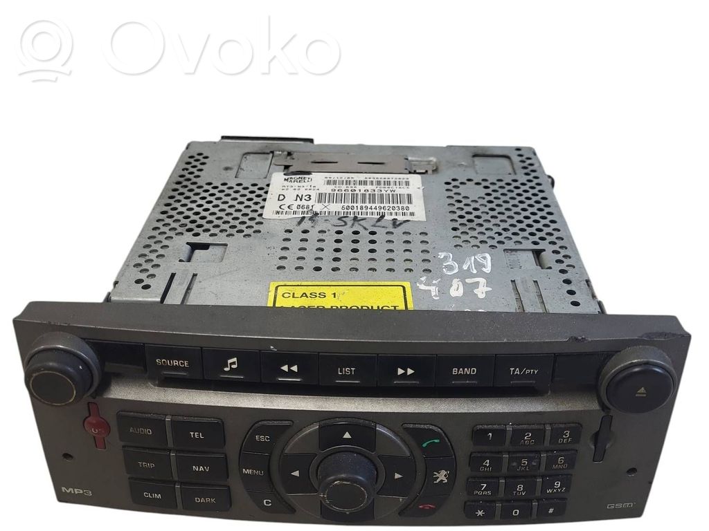 Peugeot 407 Panel / Radioodtwarzacz CD/DVD/GPS 