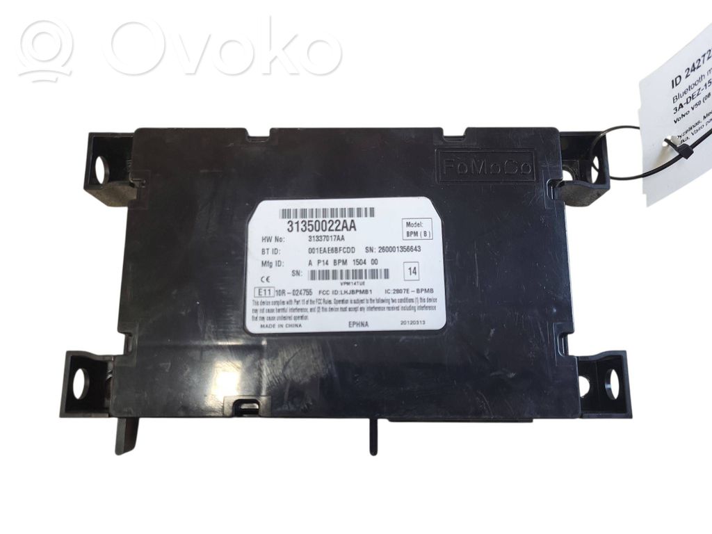 Volvo V50 Bluetooth control unit module 