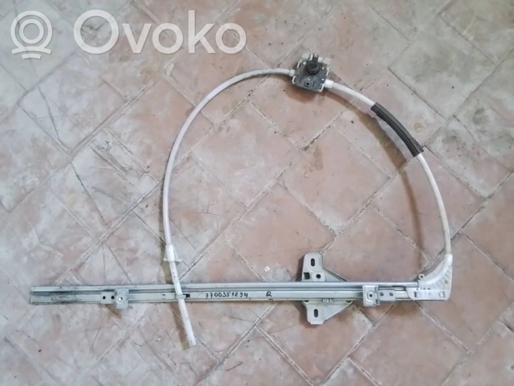 Regulador manual de la ventanilla delantera   7700351294