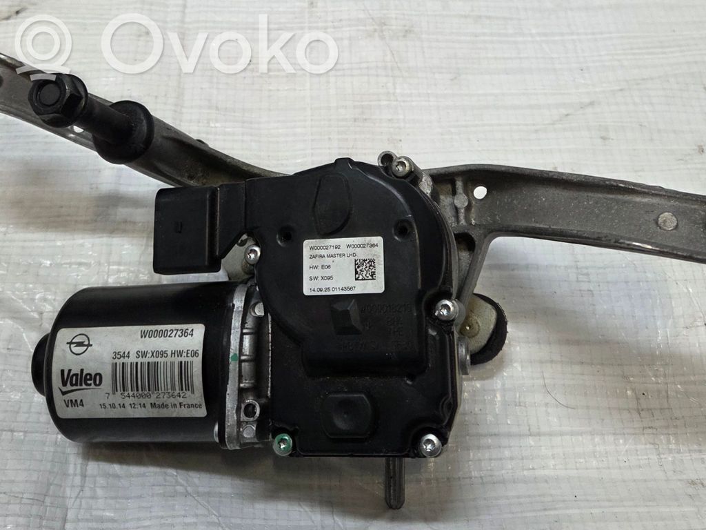 Opel Zafira C Mechanizm i silniczek wycieraczek szyby przedniej / czołowej 