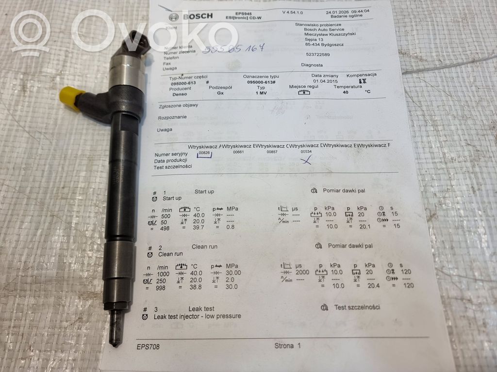 Opel Astra K Inyector de combustible 