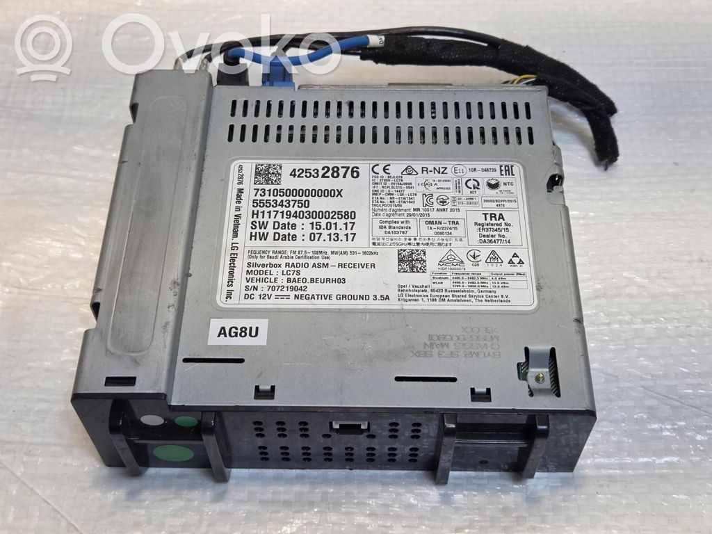 Opel Astra K Navigation unit CD/DVD player 