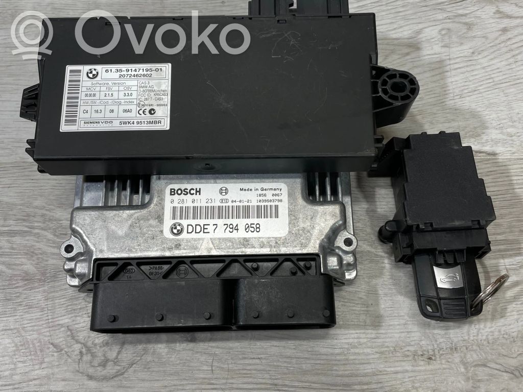 BMW 5 E60 E61 Engine ECU kit and lock set 