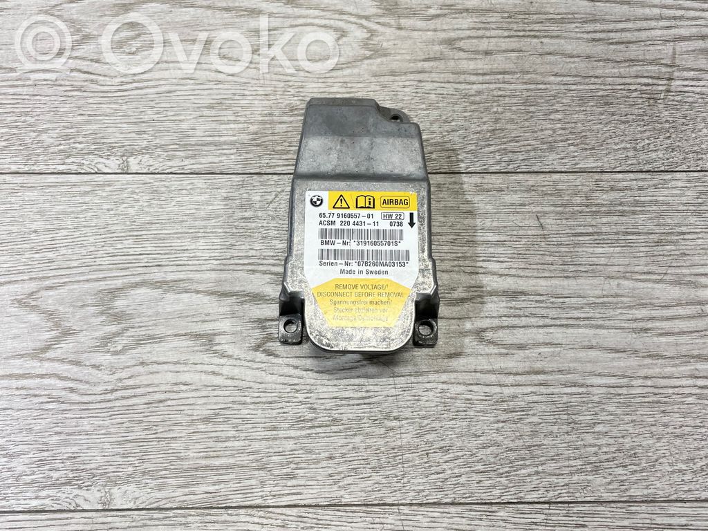 Unidad de control/módulo del Airbag   9160557,220443111,31916055701S