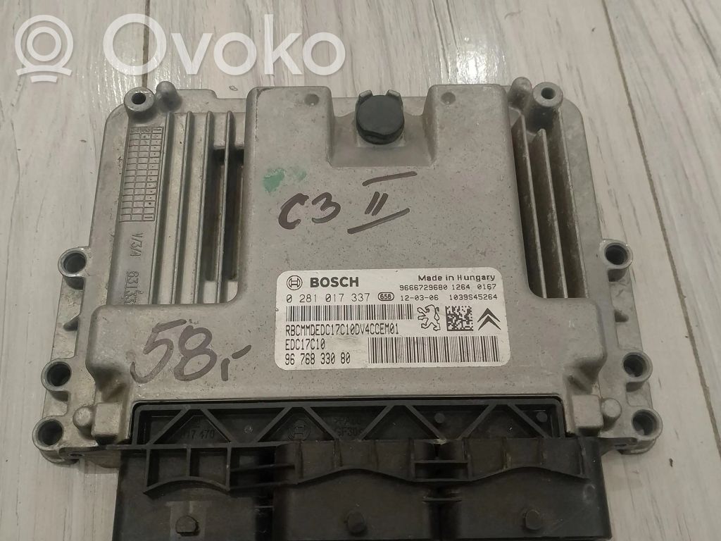 Engine control unit/module ECU   9676833080