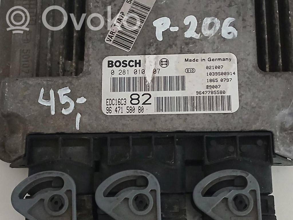 Peugeot 206 Engine control unit/module ECU 
