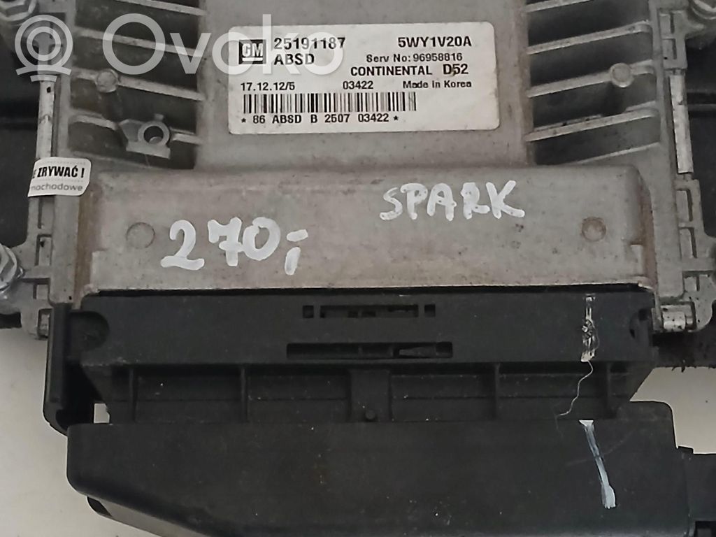 Chevrolet Spark Unité de commande, module ECU de moteur 
