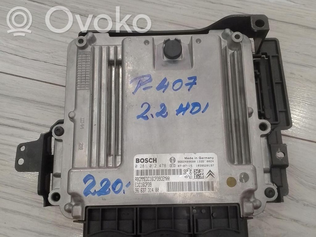 Peugeot 407 Engine control unit/module ECU 