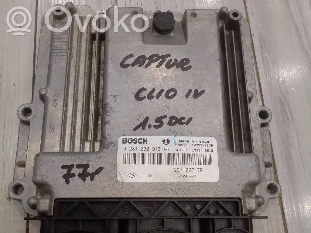 Renault Clio IV Engine control unit/module ECU 